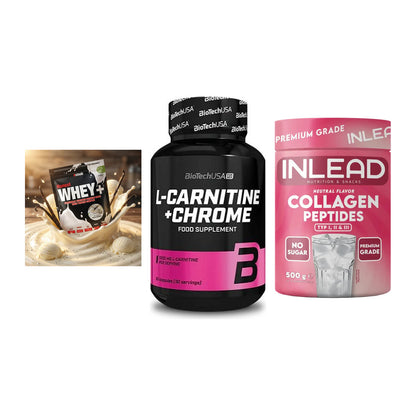 Regenerations-Set: Sinob Honest + BioTech L-Carni + INLEAD Collagen – alle enthaltenen Artikel