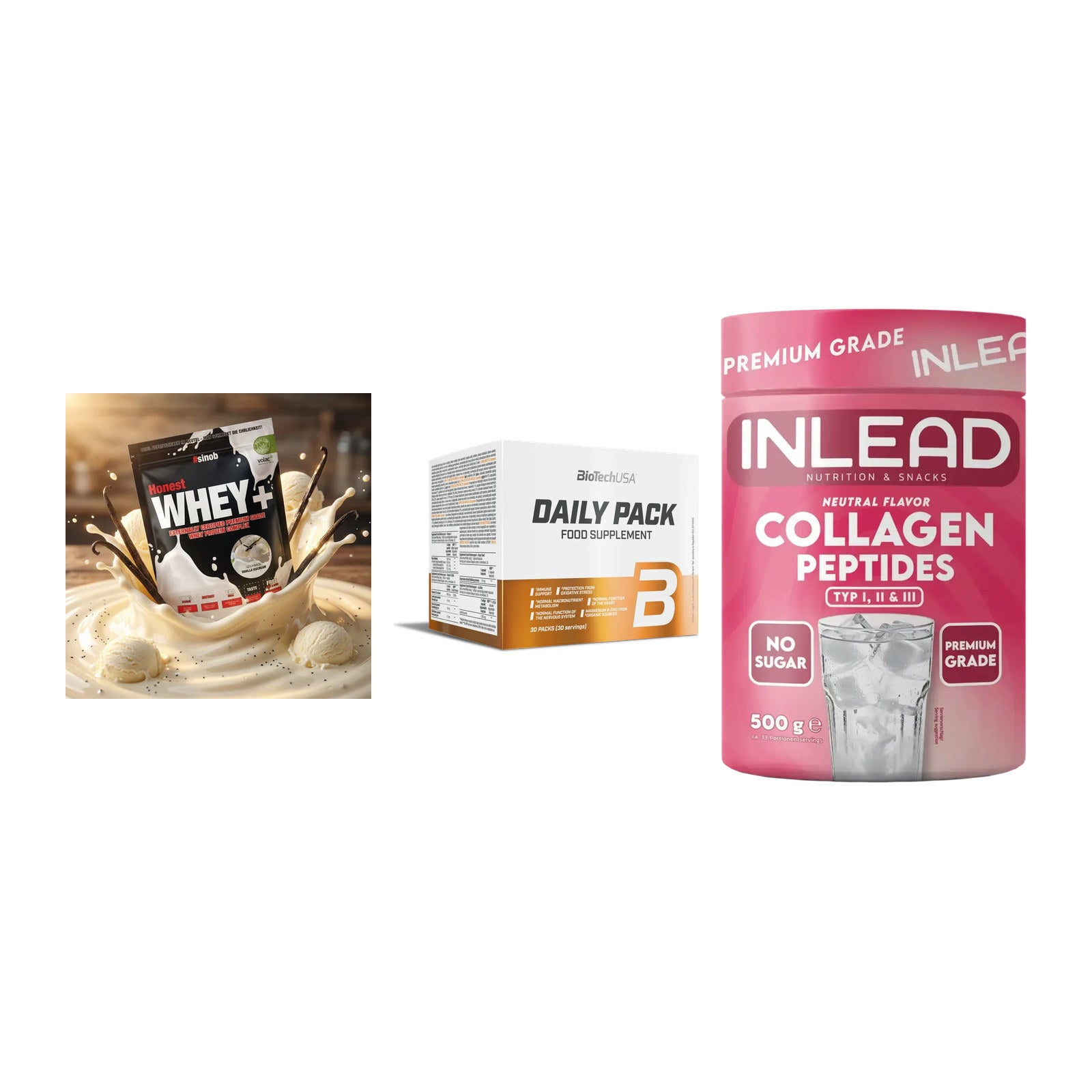 Regenerations-Set: Sinob Honest + BioTech Daily + INLEAD Collagen – alle enthaltenen Artikel