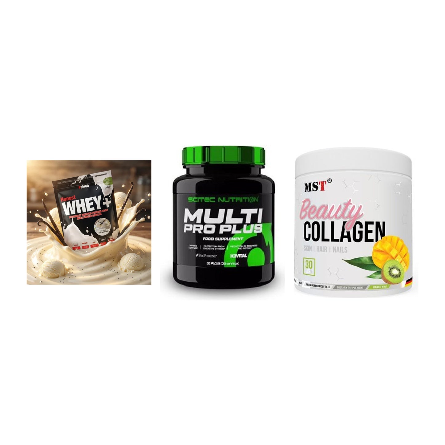 Regenerations-Set: Sinob Honest + Scitec Multi + MST Beauty – alle enthaltenen Artikel