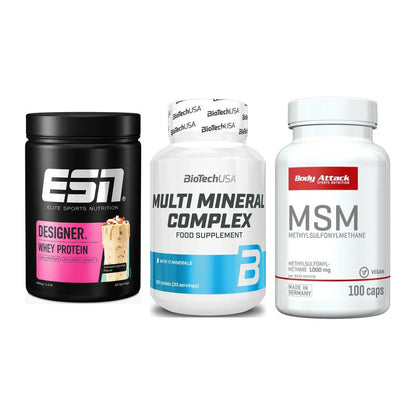 Regenerations-Set: ESN Designer + BioTech Multi + Body Attack MSM – alle enthaltenen Artikel
