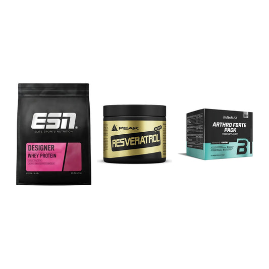 Regenerations-Set: ESN Designer + Peak Resveratro + BioTech Arthro – alle enthaltenen Artikel