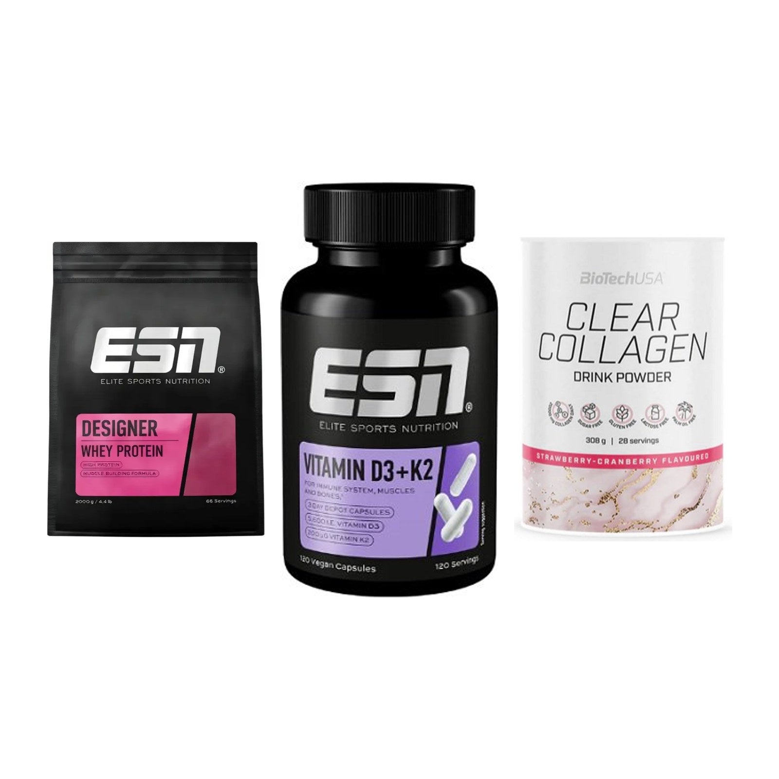 Regenerations-Set: ESN Designer + ESN Vitamin D3 + BioTech Clear – alle enthaltenen Artikel