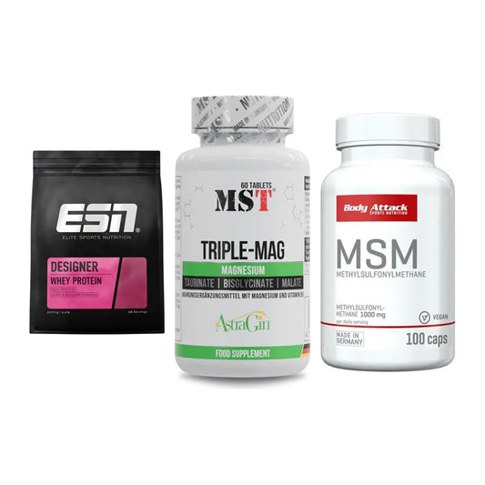 Regenerations-Set: ESN Designer + MST Tripple Mag + Body Attack MSM – alle enthaltenen Artikel
