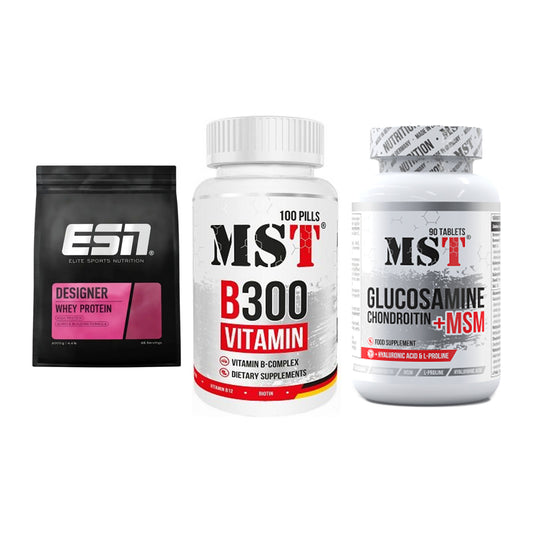 Regenerations-Set: ESN Designer + MST B300 + MST Glucosamine – alle enthaltenen Artikel
