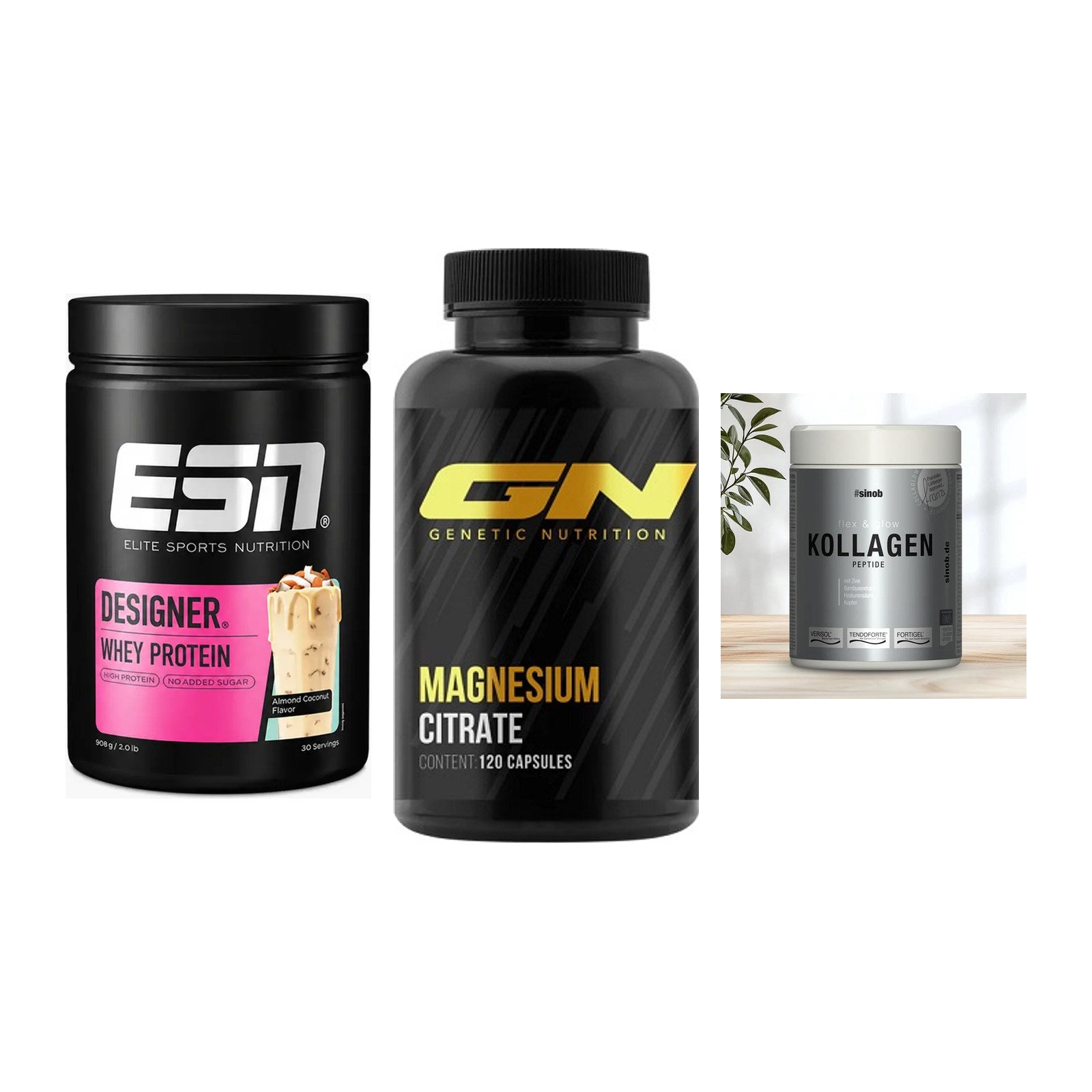 Regenerations-Set: ESN Designer + GN Magnesium + Sinob Kollagen – alle enthaltenen Artikel