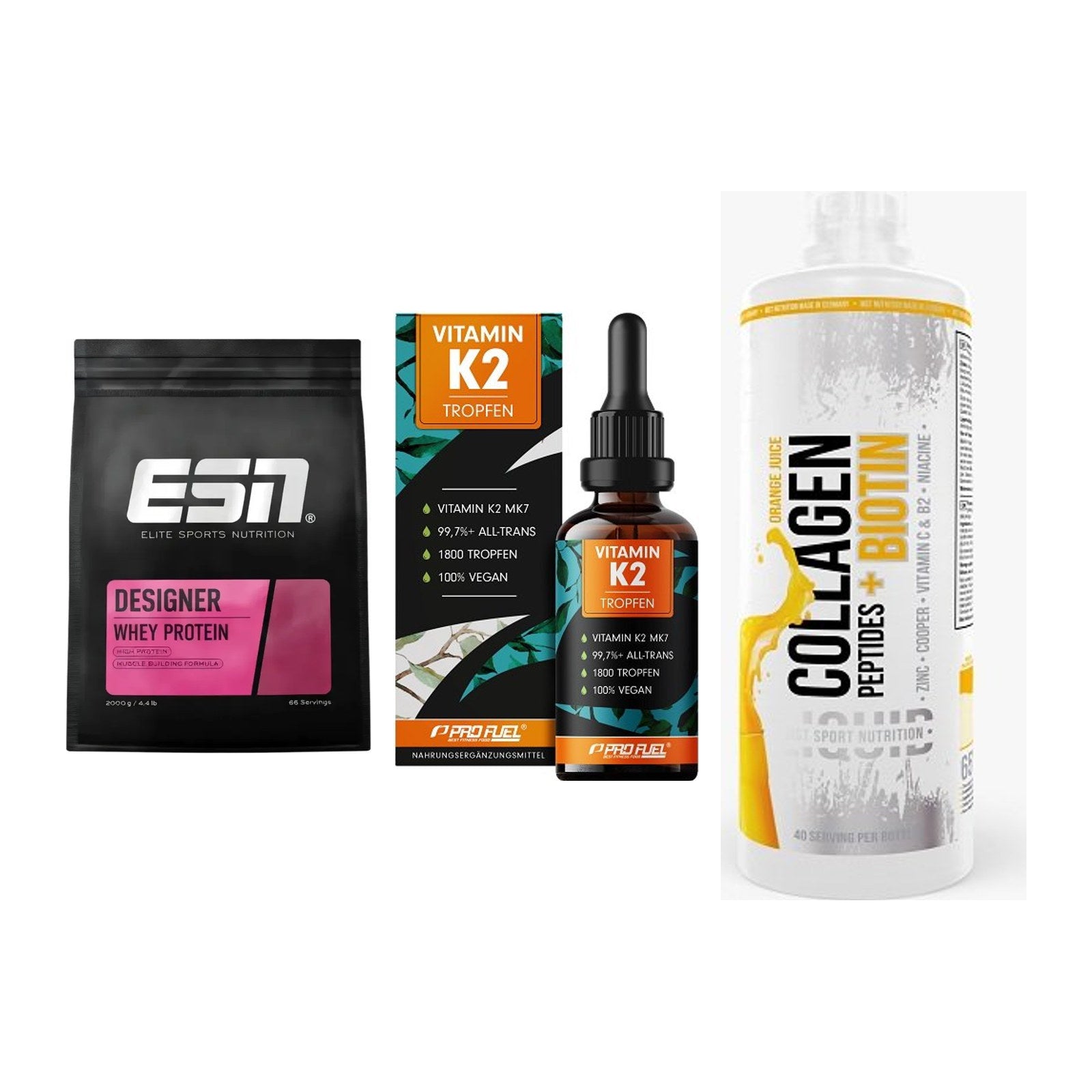 Regenerations-Set: ESN Designer + ProFuel Vitamin + MST Collagen – alle enthaltenen Artikel
