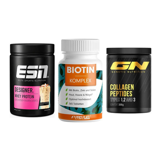 Regenerations-Set: ESN Designer + ProFuel BIOTIN + GN Peptan – alle enthaltenen Artikel