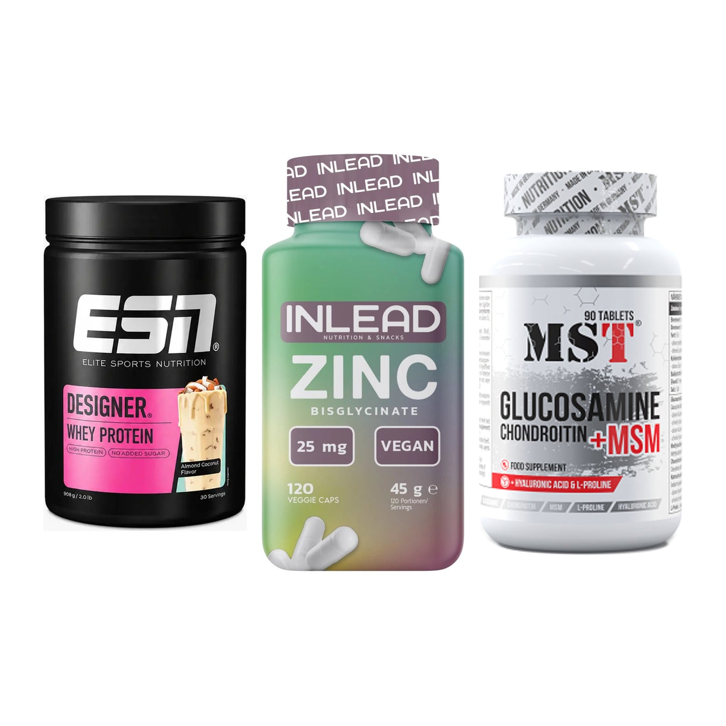Regenerations-Set: ESN Designer + INLEAD Zink + MST Glucosamine – alle enthaltenen Artikel