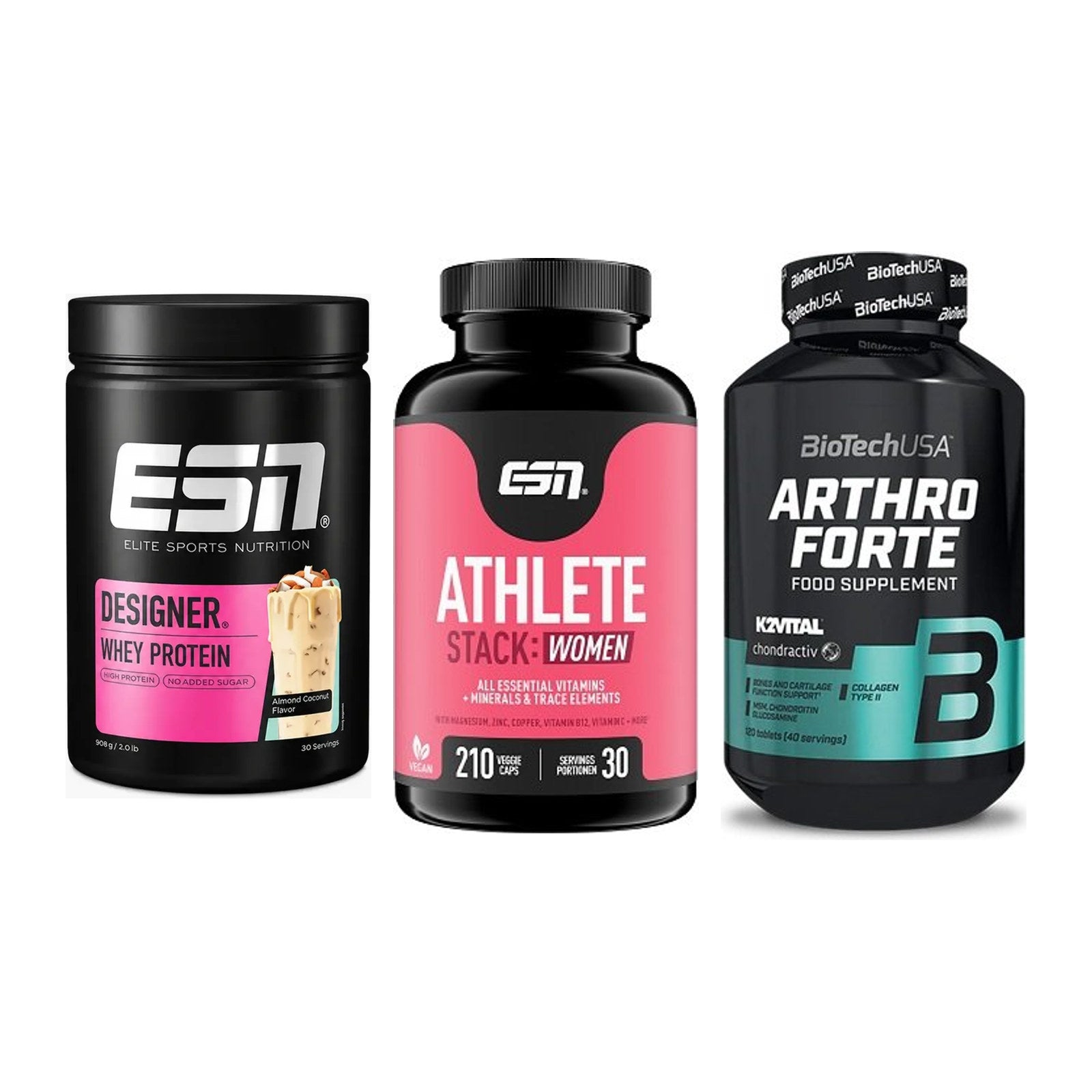 Regenerations-Set: ESN Designer + ESN Athlete + BioTech Arthro – alle enthaltenen Artikel