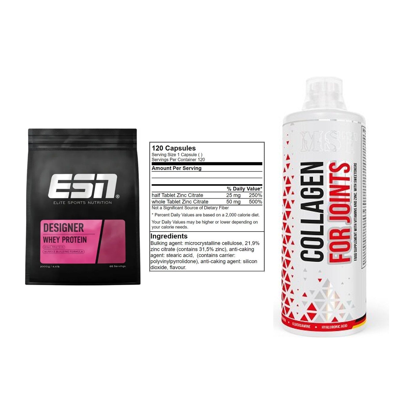 Regenerations-Set: ESN Designer + GN Zinc Citrate + MST Collagen – alle enthaltenen Artikel