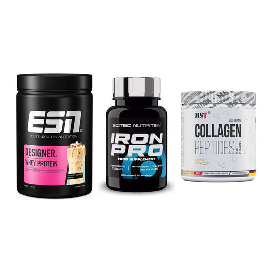Regenerations-Set: ESN Designer + Scitec Iron Pro + MST Collagen – alle enthaltenen Artikel