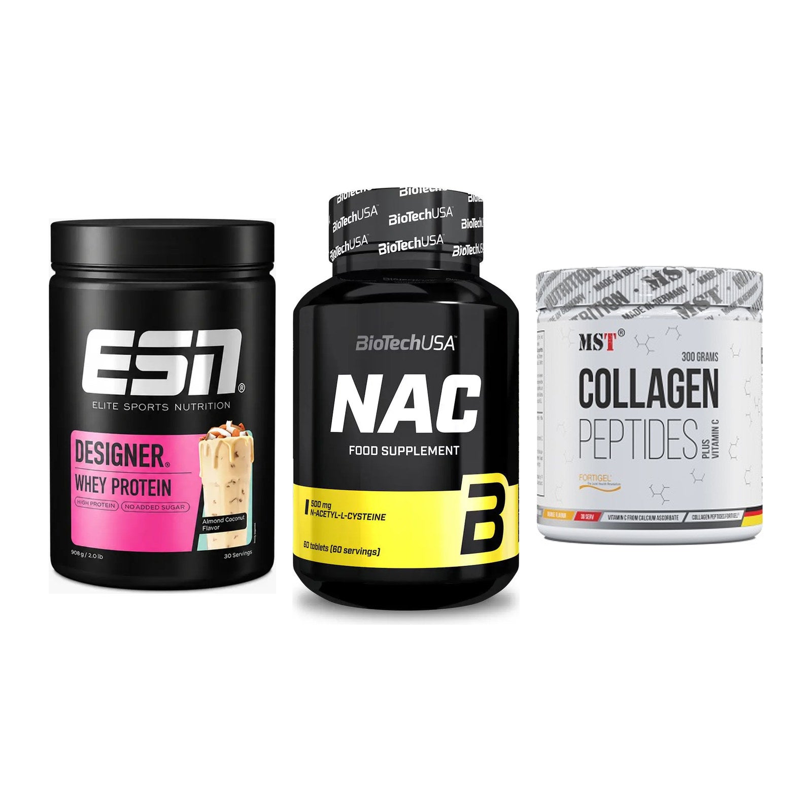 Regenerations-Set: ESN Designer + BioTech NAC + MST Collagen – alle enthaltenen Artikel