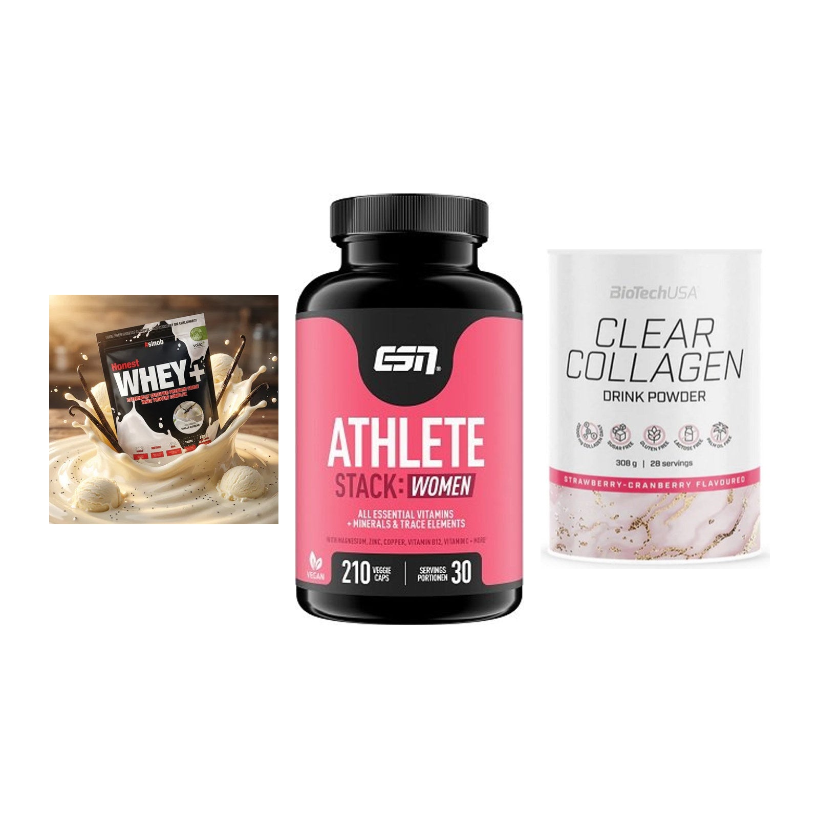 Regenerations-Set: Sinob Honest + ESN Athlete + BioTech Clear – alle enthaltenen Artikel
