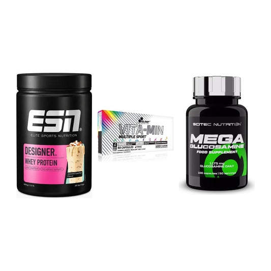 Regenerations-Set: ESN Designer + Olimp Vita-Min + Scitec Mega – alle enthaltenen Artikel