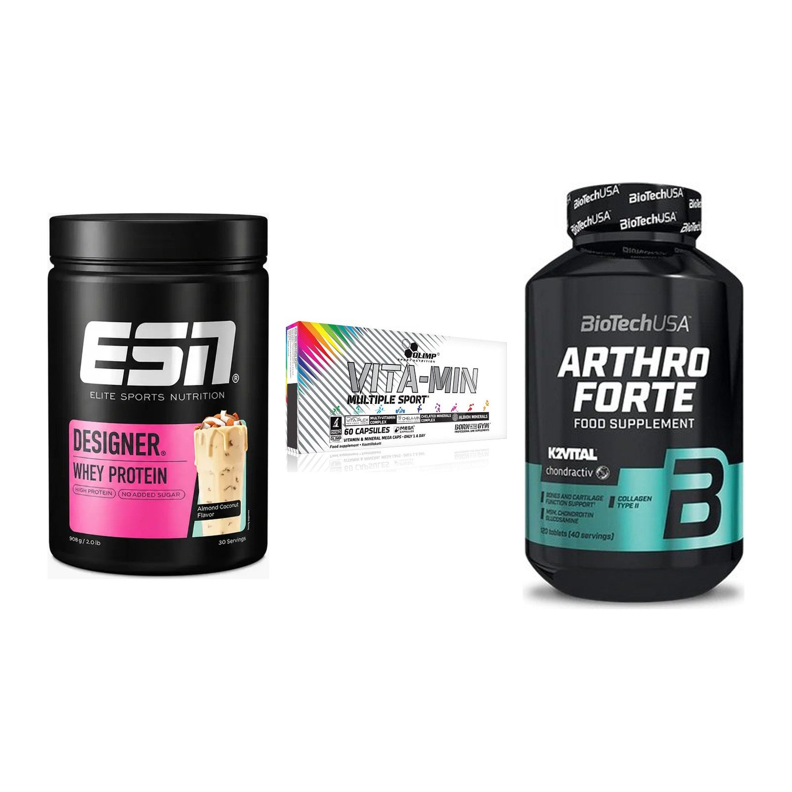 Regenerations-Set: ESN Designer + Olimp Vita-Min + BioTech Arthro – alle enthaltenen Artikel