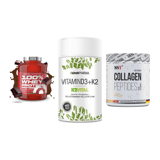 Regenerations-Set: Scitec 100% + Sinob Vitamin + MST Collagen – alle enthaltenen Artikel