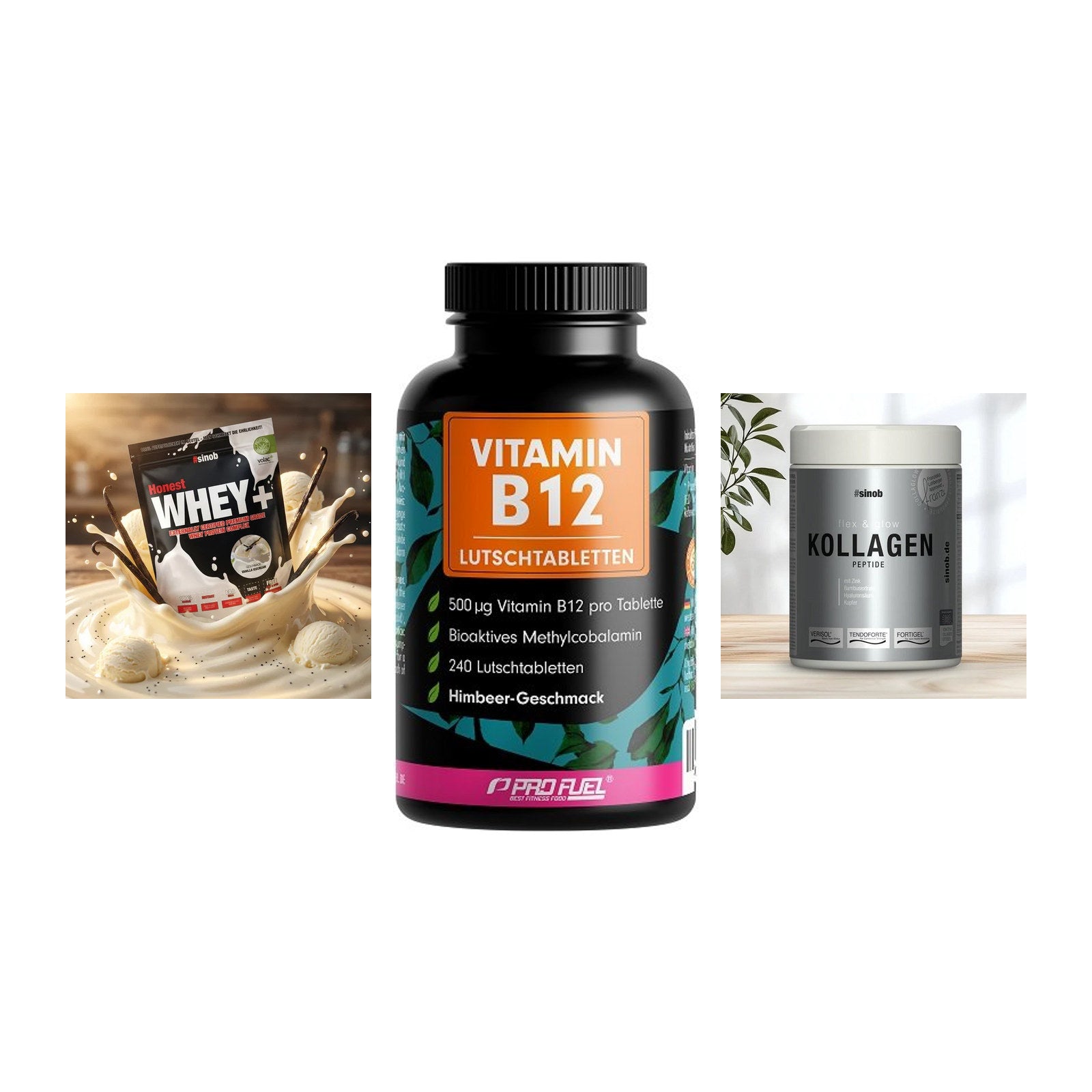 Regenerations-Set: Sinob Honest + ProFuel Vitamin + Sinob Kollagen – alle enthaltenen Artikel