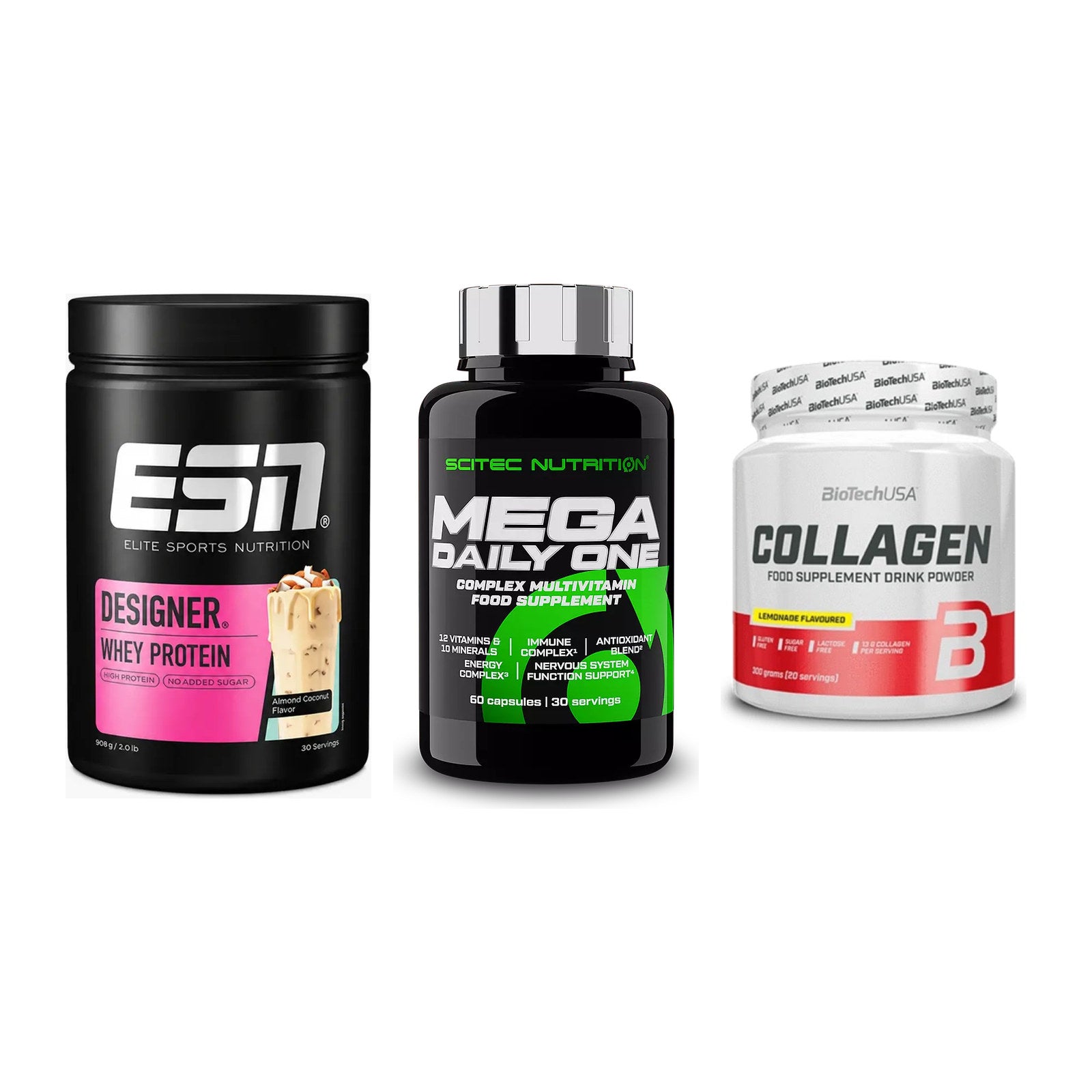 Regenerations-Set: ESN Designer + Scitec Mega + BioTech Collage – alle enthaltenen Artikel
