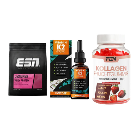 Regenerations-Set: ESN Designer + ProFuel Vitamin + FGN Kollagen 60 – alle enthaltenen Artikel