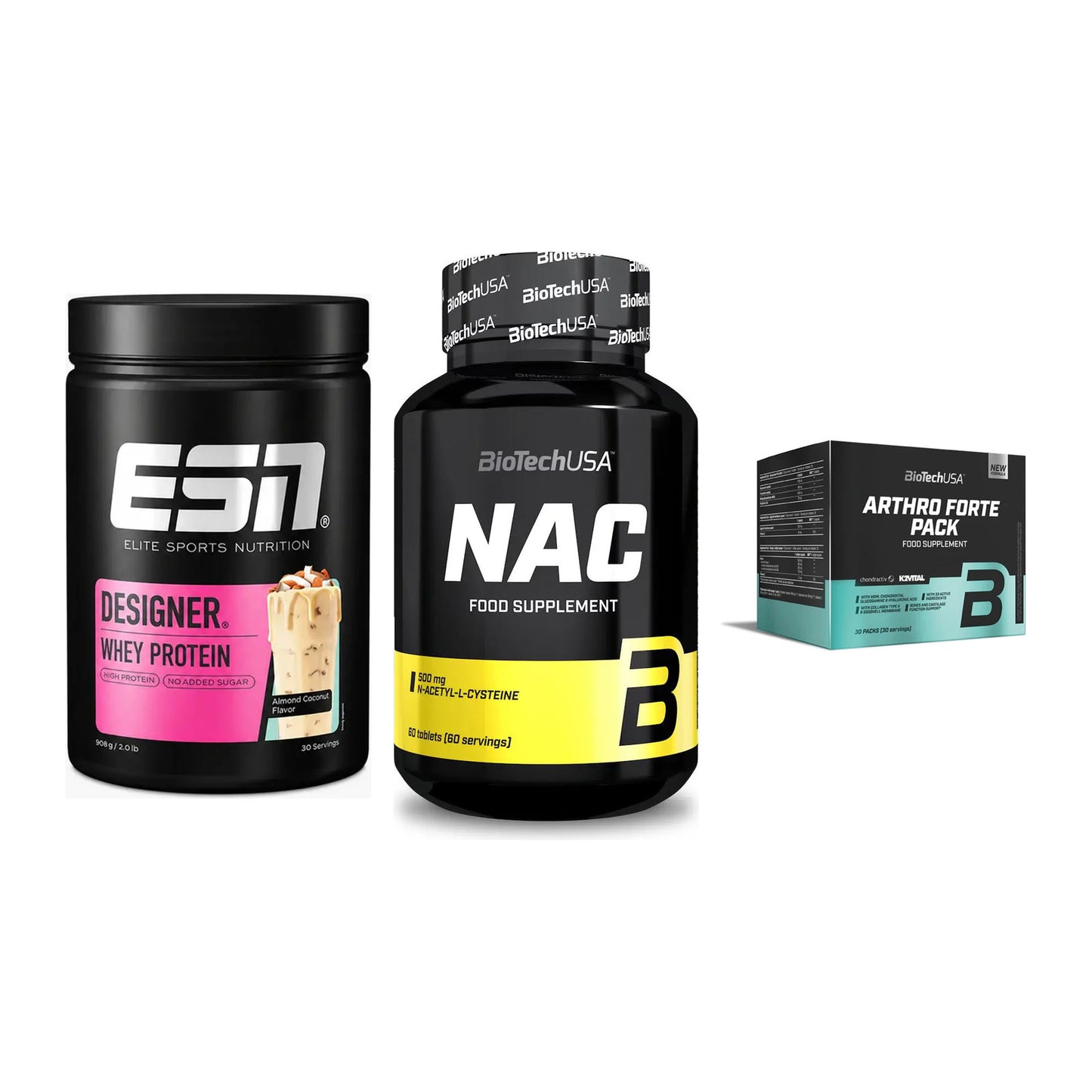 Regenerations-Set: ESN Designer + BioTech NAC + BioTech Arthro – alle enthaltenen Artikel