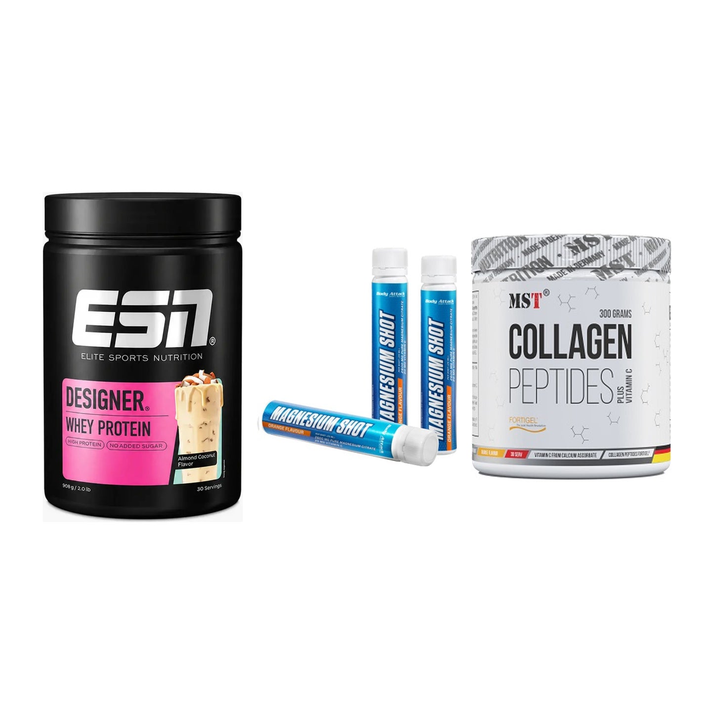 Regenerations-Set: ESN Designer + Body Attack + MST Collagen – alle enthaltenen Artikel