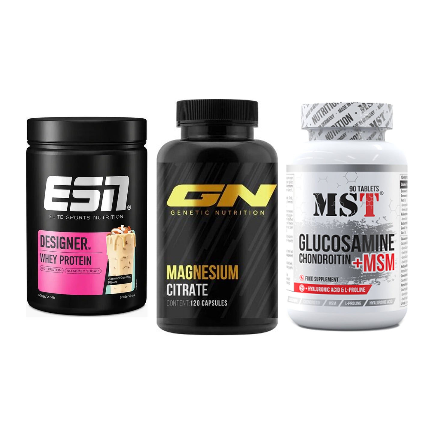 Regenerations-Set: ESN Designer + GN Magnesium + MST Glucosamine – alle enthaltenen Artikel