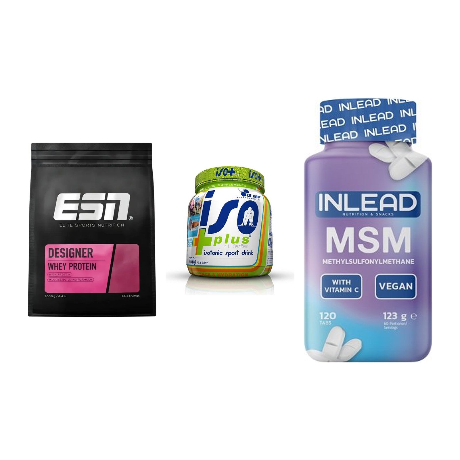Regenerations-Set: ESN Designer + Olimp Iso Plus + INLEAD MSM – alle enthaltenen Artikel