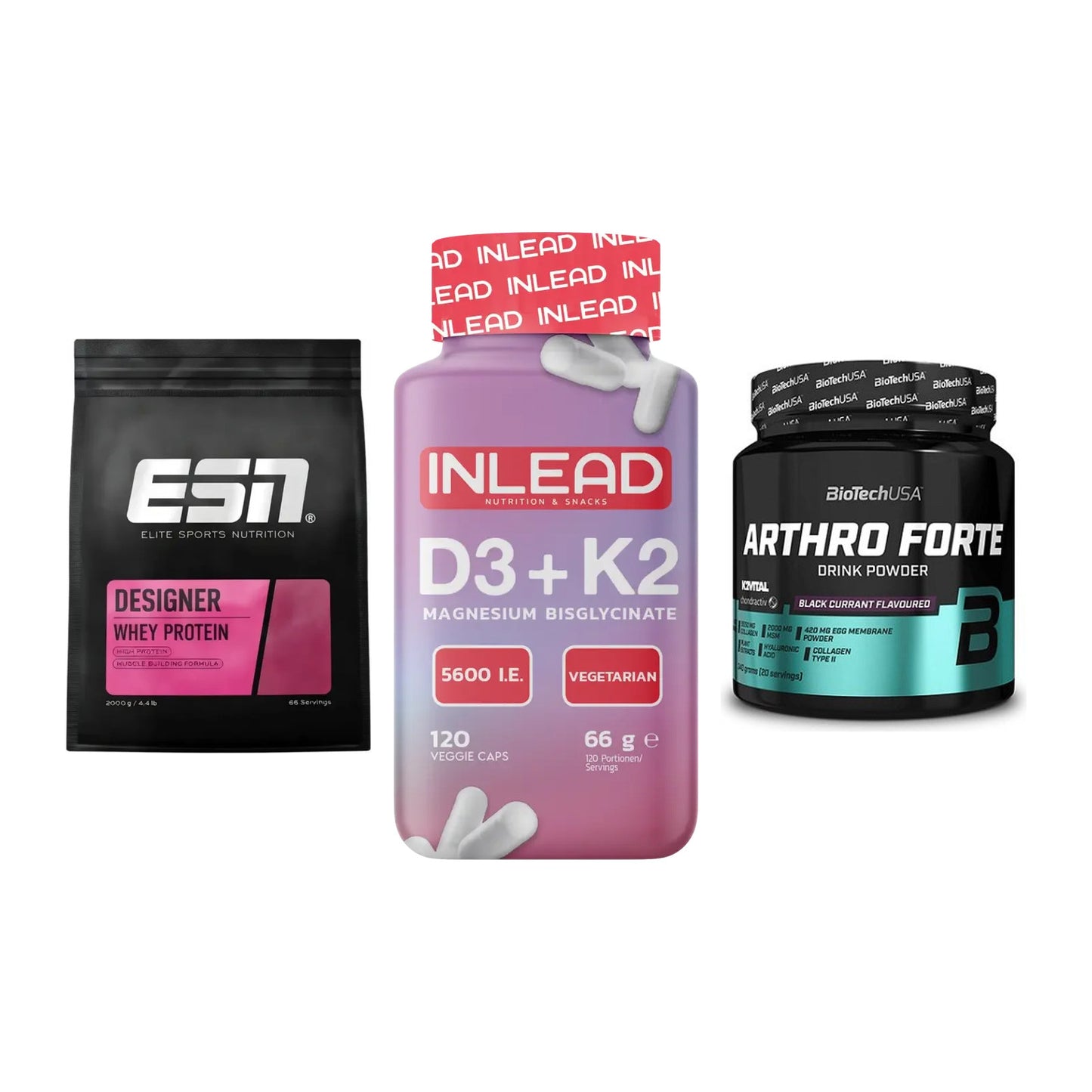 Regenerations-Set: ESN Designer + INLEAD Vitamin + BioTech Arthro – alle enthaltenen Artikel