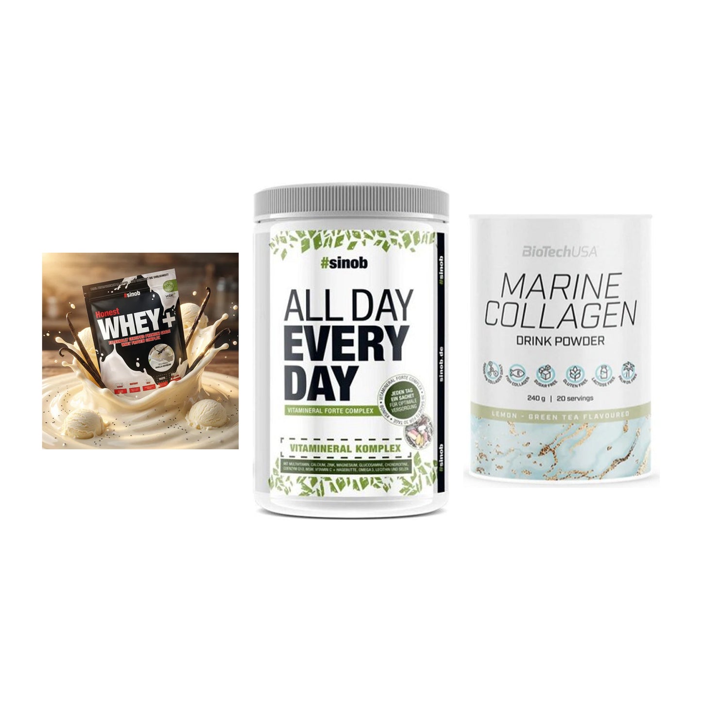 Regenerations-Set: Sinob Honest + Sinob All Day + BioTech Marine – alle enthaltenen Artikel