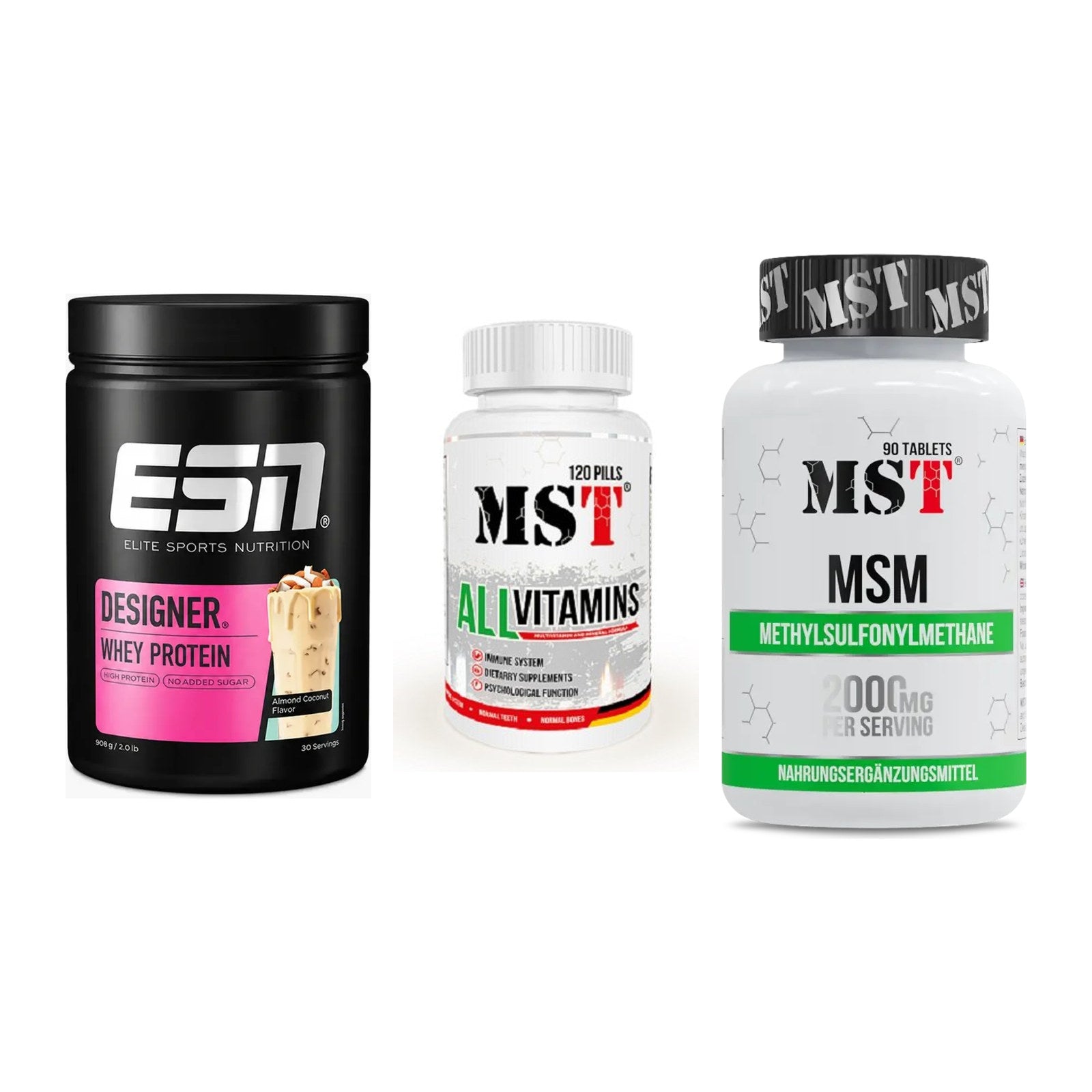 Regenerations-Set: ESN Designer + MST All Vitamin + MST MSM 2000 / – alle enthaltenen Artikel