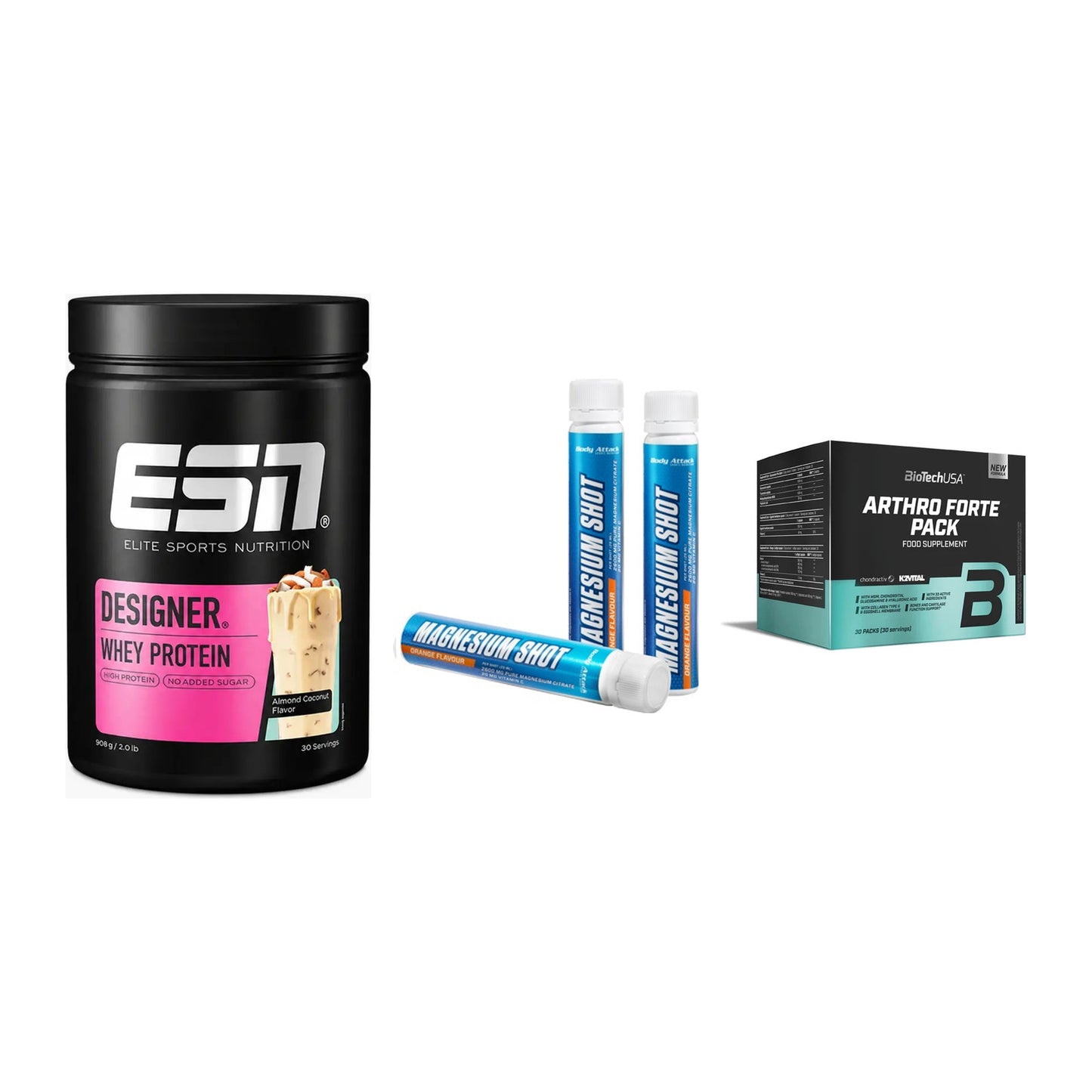 Regenerations-Set: ESN Designer + Body Attack + BioTech Arthro – alle enthaltenen Artikel