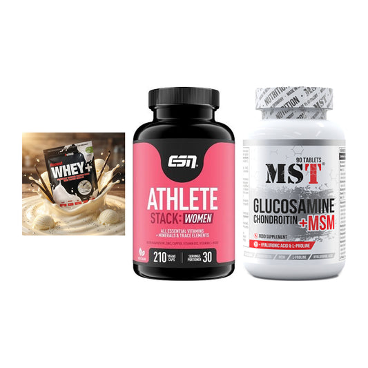 Regenerations-Set: Sinob Honest + ESN Athlete + MST Glucosamine – alle enthaltenen Artikel