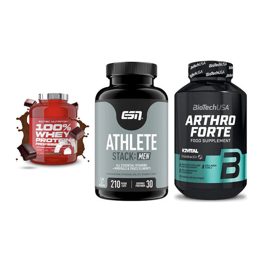 Regenerations-Set: Scitec 100% + ESN Athlete + BioTech Arthro – alle enthaltenen Artikel