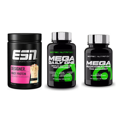 Regenerations-Set: ESN Designer Whey + Scitec Mega Daily + 1 weitere – alle enthaltenen Artikel