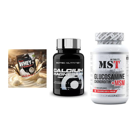 Regenerations-Set: Sinob Honest + Scitec Calcium + MST Glucosamine – alle enthaltenen Artikel
