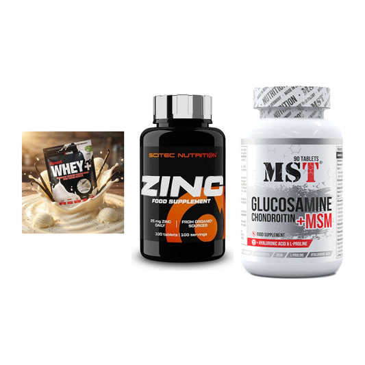 Regenerations-Set: Sinob Honest + Scitec Zinc + MST Glucosamine – alle enthaltenen Artikel