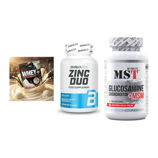 Regenerations-Set: Sinob Honest + BioTech Zinc + MST Glucosamine – alle enthaltenen Artikel