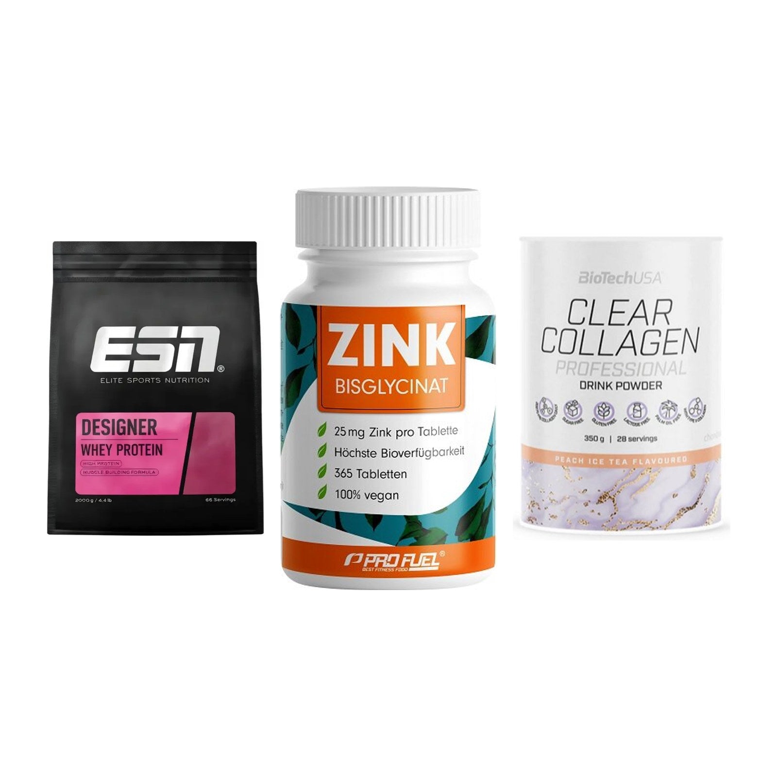 Regenerations-Set: ESN Designer + ProFuel Zink + BioTech Clear – alle enthaltenen Artikel
