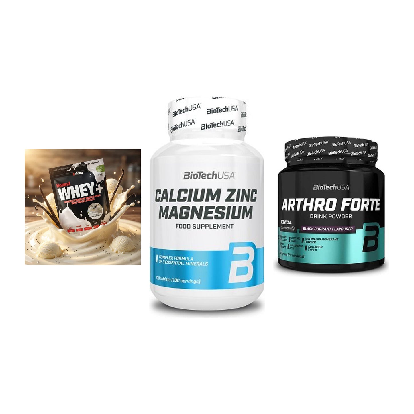 Regenerations-Set: Sinob Honest + BioTech Calcium + BioTech Arthro – alle enthaltenen Artikel