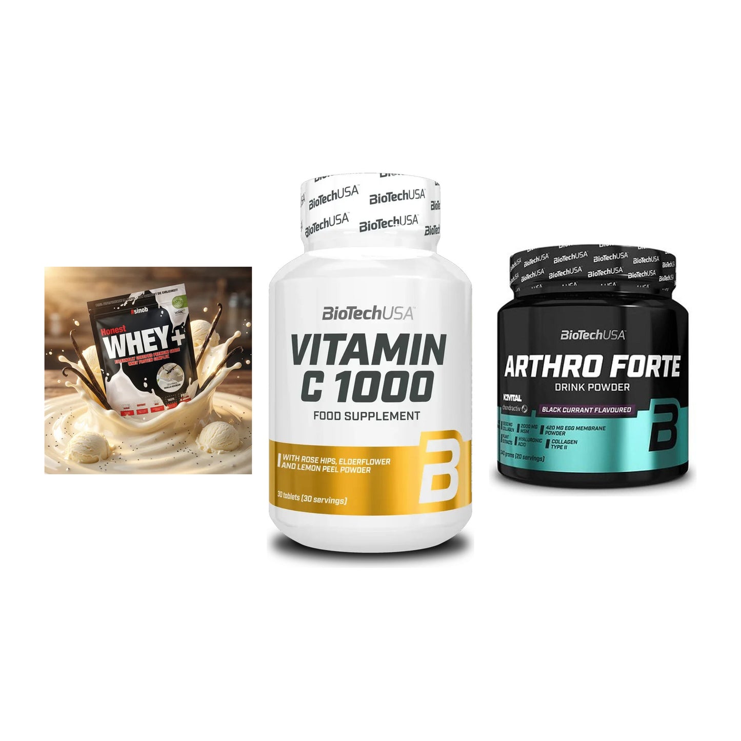 Regenerations-Set: Sinob Honest + BioTech Vitamin + BioTech Arthro – alle enthaltenen Artikel
