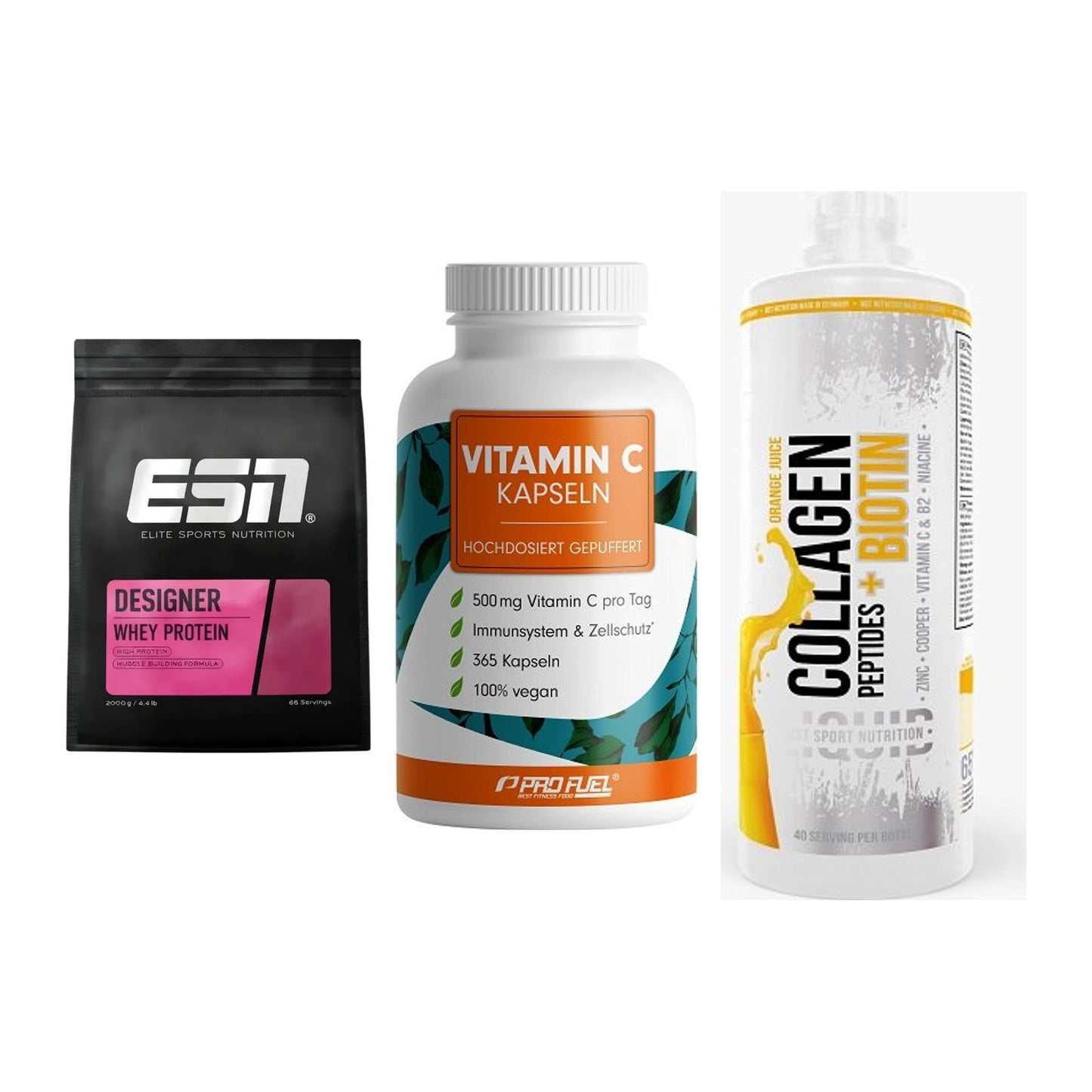 Regenerations-Set: ESN Designer + ProFuel Vitamin + MST Collagen – alle enthaltenen Artikel