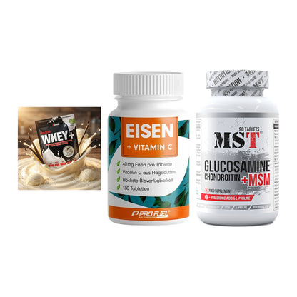 Regenerations-Set: Sinob Honest + ProFuel EISEN + MST Glucosamine – alle enthaltenen Artikel