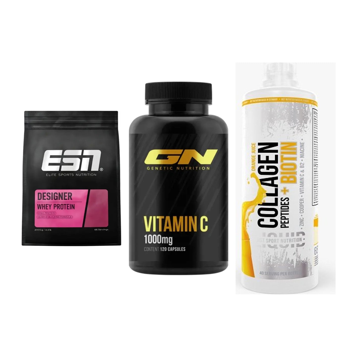 Regenerations-Set: ESN Designer + GN Vitamin C + MST Collagen – alle enthaltenen Artikel