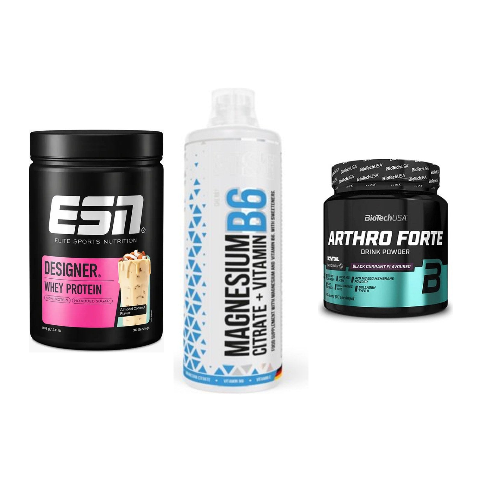 Regenerations-Set: ESN Designer + MST Magnesium + BioTech Arthro – alle enthaltenen Artikel