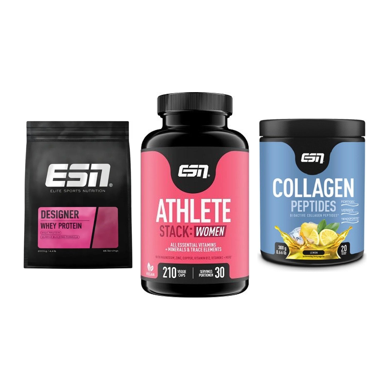 Regenerations-Set: ESN Designer + ESN Athlete + ESN Collagen – alle enthaltenen Artikel
