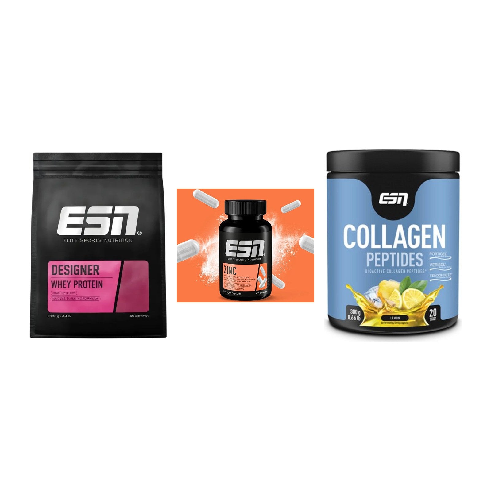 Regenerations-Set: ESN Designer + ESN Zinc + ESN Collagen – alle enthaltenen Artikel
