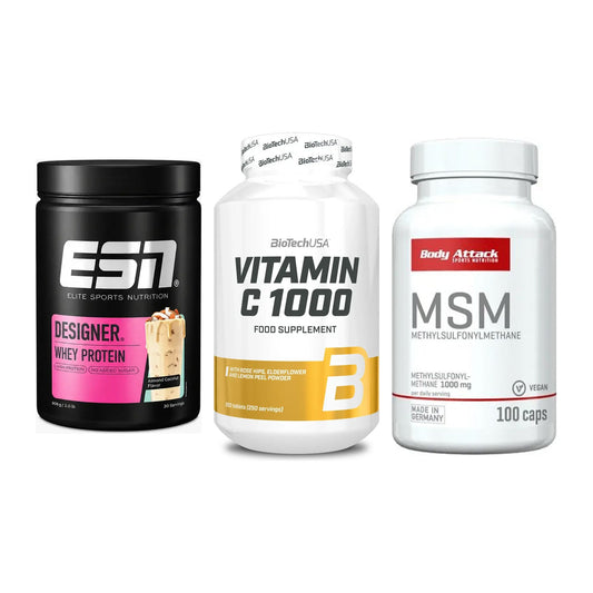 Regenerations-Set: ESN Designer + BioTech Vitamin + Body Attack MSM – alle enthaltenen Artikel