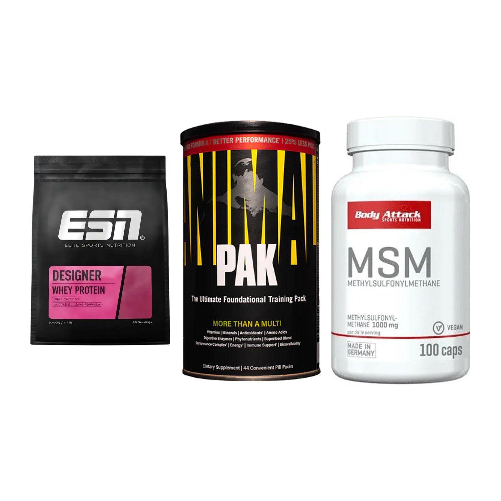 Regenerations-Set: ESN Designer + Universal + Body Attack MSM – alle enthaltenen Artikel