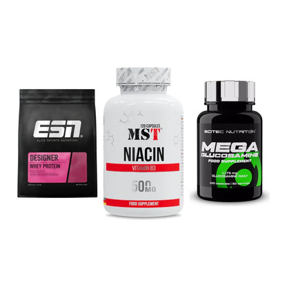 Regenerations-Set: ESN Designer + MST Niacin + Scitec Mega – alle enthaltenen Artikel