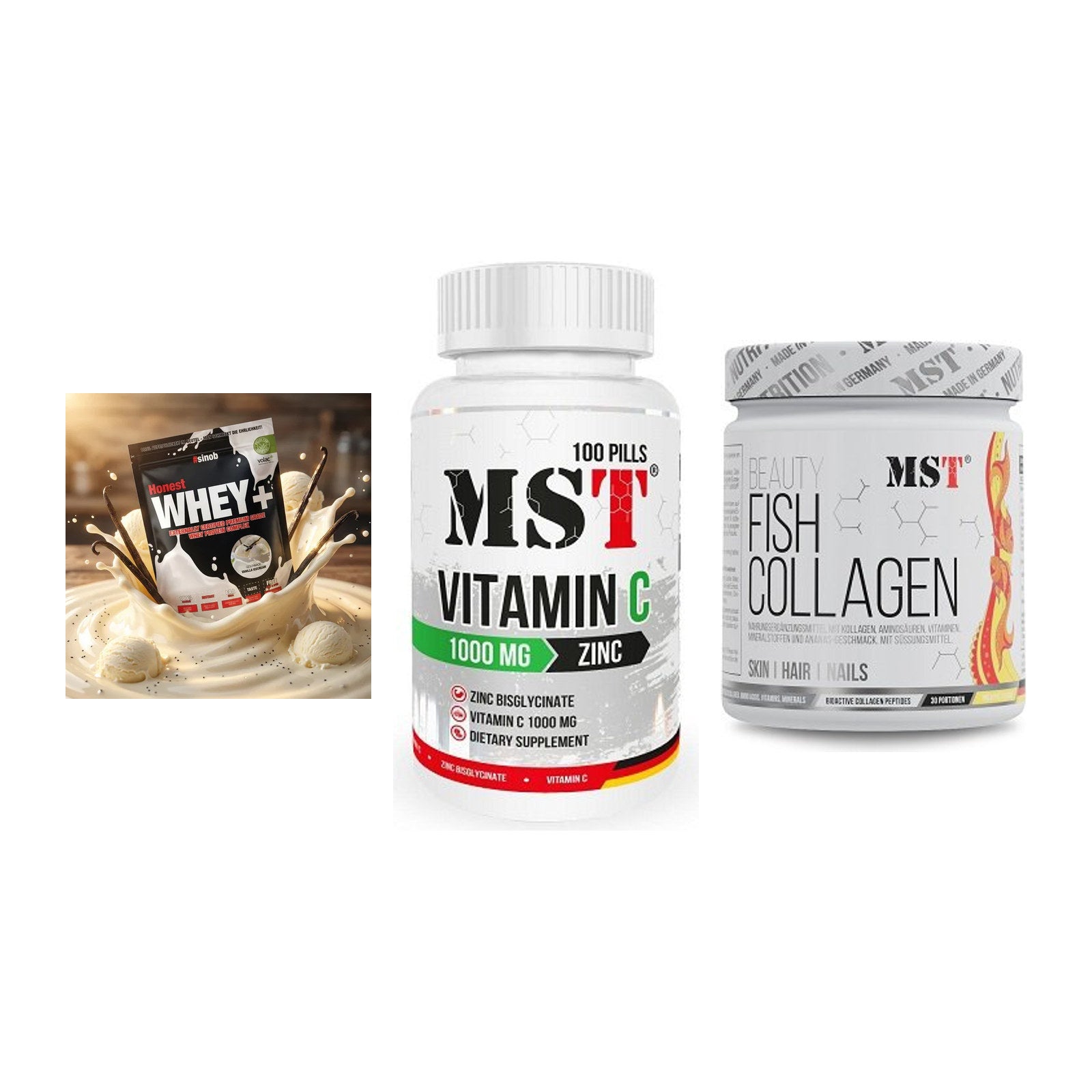 Regenerations-Set: Sinob Honest + MST Vitamin C + MST Beauty Fish – alle enthaltenen Artikel